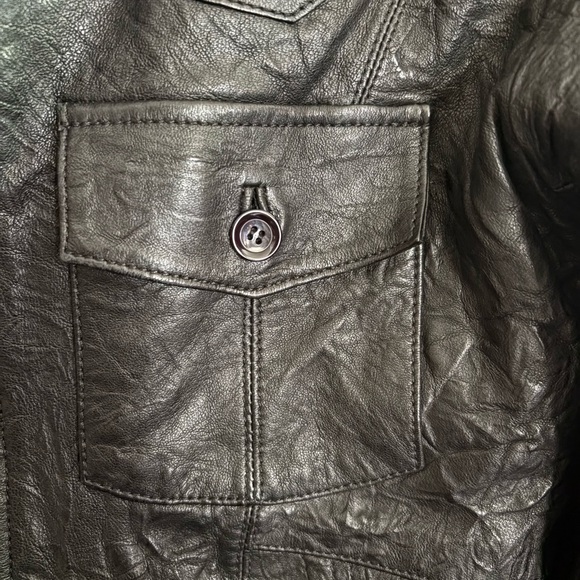 Reformation Black Leather Zip Front Jacket - Picture 5 of 10